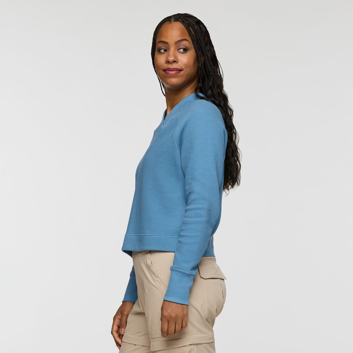 Atajo Long-Sleeve Waffle V-Neck - Women's